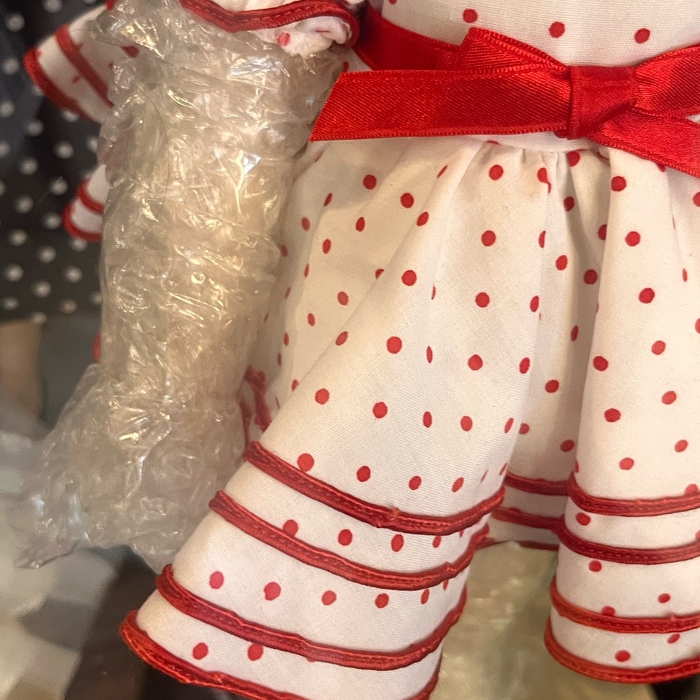Polka Dot Doll with Red Accents - Picture 3 of 8